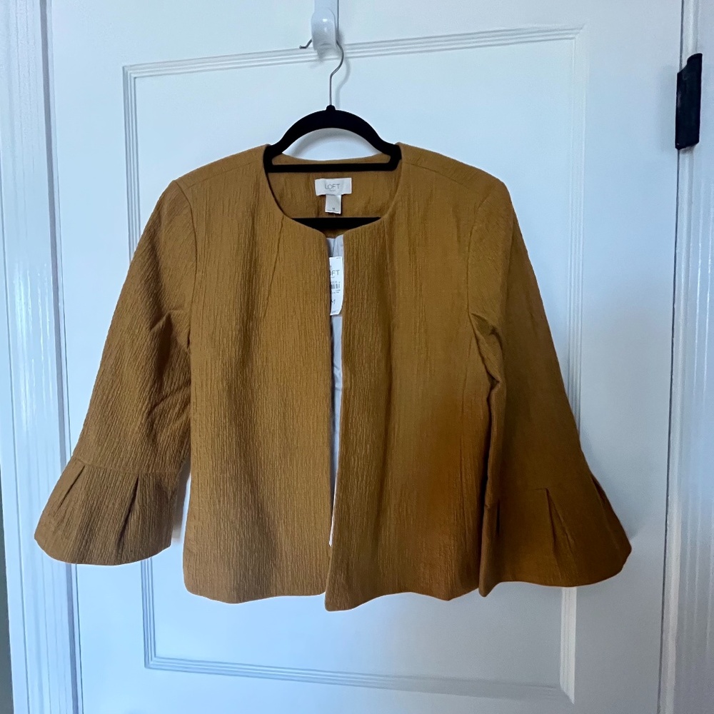 LOFT Blazer, Gold/Mustard, Medium, NWT